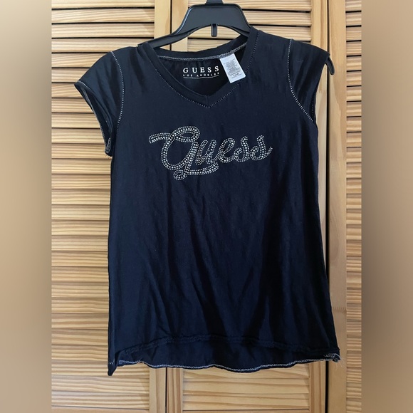 Y2k Guess black short sleeve tee/shirt large - Picture 1 of 3